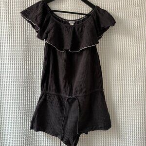 Eberjey women's small upcycled gauzy cotton romper vacay casual summer relaxing